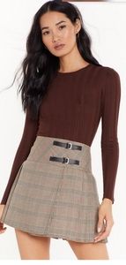 Checkered mini skirt